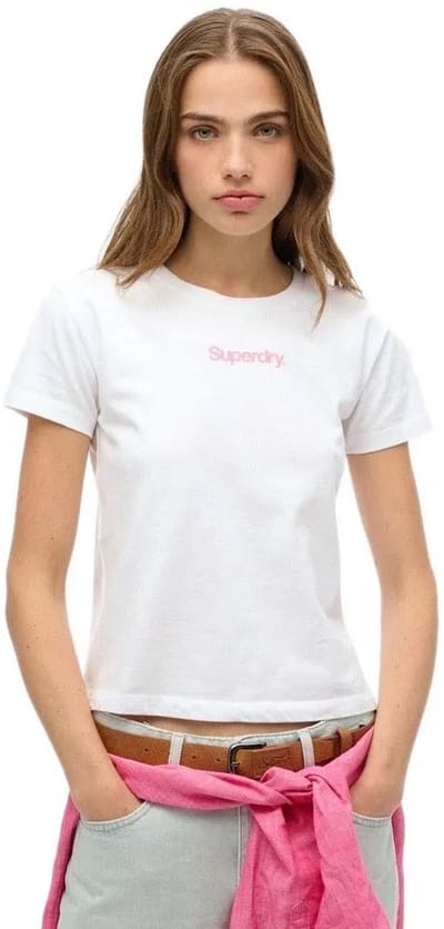 Superdry - Core City T-shirt met logo en aansluitende pasvorm - Dames - T-shirts