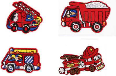 Akyol Brandweer Strijk Embleem - Patch voor kleding - Set van 4