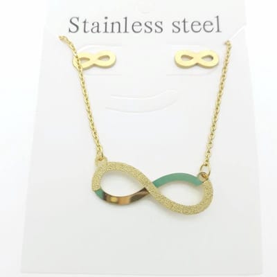 Aramat Jewels | Sieradensets | Sieraden set-Elegante Oorbellen en Ketting Infinity | | | | | | | Verkleurd niet
