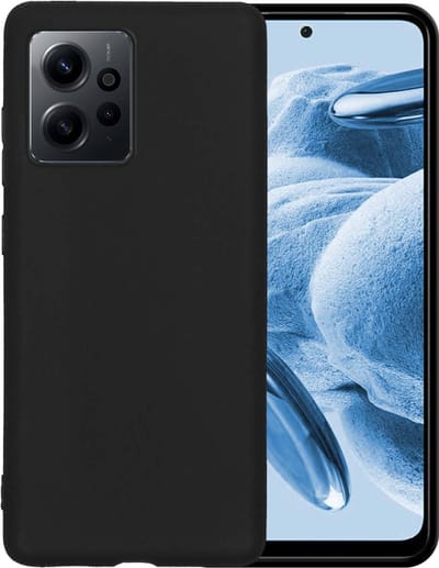 Hoesje - Geschikt voor Xiaomi Redmi Note 12 4G - Sterk & Shockproof - Siliconen Case - Hoes Cover - Telefoonhoes - Zwart