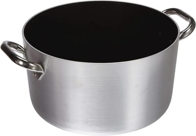 Kookpan Met Handvatten - Aluminium Pan - Mee Koken - Antiaanbaklaag - 28 cm - Zilver Zwart