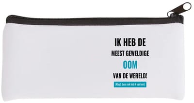Akyol - ik heb de meest geweldige oom van wereld (klopt, deze mok heb ik van hem) Etui - Oom - de meest geweldigste oom - verjaardagscadeau - verjaardag - cadeau - cadeautje voor oom - oom artikelen - kado - geschenk - gift - 20 bij 9 cm