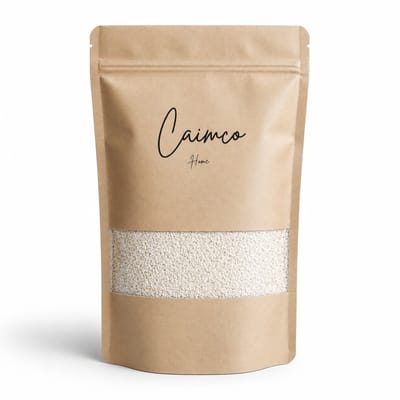 Caimco Kaarsenzand Crème - Natuurlijk Kaarsenzand 500g - Inclusief 5 Lonten - Duurzaam & Herbruikbaar - Lange Brandtijd - Creatieve Sfeerverlichting