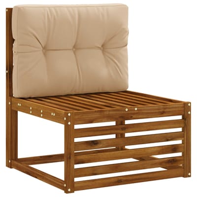 vidaXL - Palletrugkussen - VIANEN - 100% - Polyester - Zand - 70 - x - 50 - x - 12 - cm