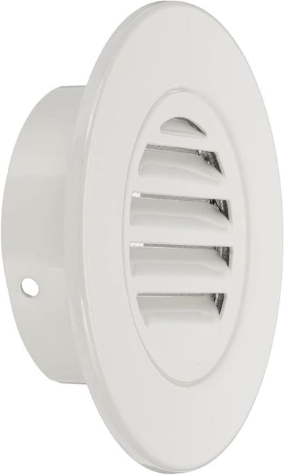 Ronde Ventilatieopening - Wandrooster Afdekking - Luchtcirculatie Verbeteren - Regenwater & Vuil Weren - 4 inch - Lichtgrijs