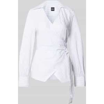 Getailleerde blouse met lange mouwen van puur katoen model 'BEKANIA1'