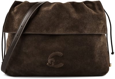 Coccinelle Lidia Suede Bim - Schoudertas 40 cm (fango)