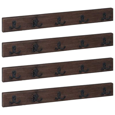 vidaXL - Hanger - Bruin - 60 - x - 7 - x - 8 - cm - Massief - Gerecycleerd - Hout
