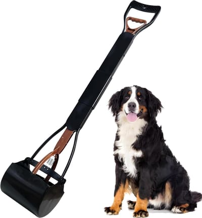 Poepschep Honden - Afval Oppakker - Tuin Schoonmaken - Lange Steel - 81 Cm - Bruin