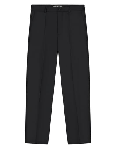 Olaf Regular Wool Pleated Pantalons Zwart M260409