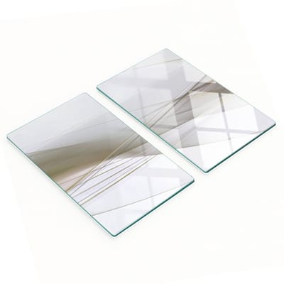 Multifunctionele decoratieve keukenplanken van gehard staal met abstractiemotief, 2x30x52 cm