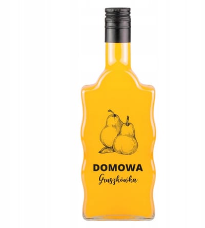 Bimberek Fala Serie - Decoratieve Fles - 500ml - Domowa Gruszkówka Opdruk