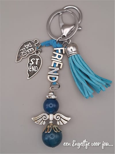 BEST FRIEND Engel, geluksengel, beschermengel, sleutelhanger, tashanger, BEST FRIEND sleutelhanger