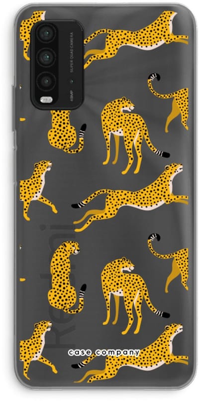 Case Company® - Hoesje geschikt voor Xiaomi Redmi 9T hoesje - Luipaard - Soft Cover Telefoonhoesje - Bescherming aan alle Kanten en Schermrand