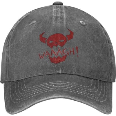 Waaagh ! W-Warhammer 40K Casquettes de Baseball Hommes Femmes Casquettes Décontractées Chapeau Casquette Solaire Réglable Protection Solaire Extérieure Adjustable gray