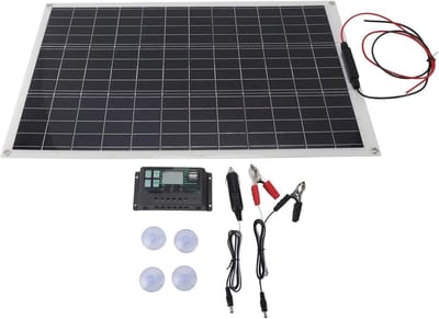 Draagbaar Zonnepaneel - Monokristallijn Paneel - Energie Voor Onderweg - 300W Vermogen - 79x52x4 cm - Zwart