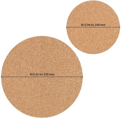 Dailygoods- Onderzetters Kurk - 20 Stuks - Rond 10 cm / Vierkant 15 x 15 cm - Slijtvast - Dikke Onderzetters - Eenvoudig/Elegant Ontwerp - Onderzetter