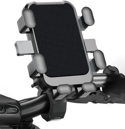 Telefoonhouder motor en fiets - stuurbevestiging - 360 graden draaibaar - anti trillingen - voor fiets en motor
