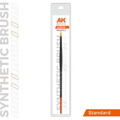 AK Interactieve synthetische ronde borstel maat 2 - Modelbouw en hobby