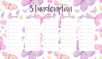 Wallvy - Magnetische Lesrooster - Fiolet Aquarel Vlinders - 30x17,5CM