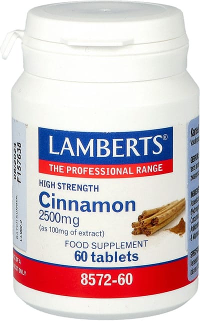 Lamberts Kaneel 2500 mg- 60 tabletten