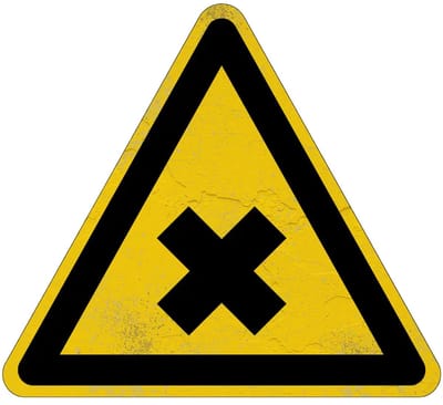 Schadelijke of irriterende stoffen waarschuwingsbord | Sign Again materiaal | 15 cm