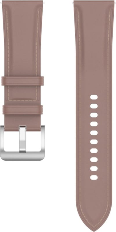 Leren bandje - geschikt voor Huawei Watch GT Runner 2 / GT 2(e) 46 mm / GT 3 / 4 / 5 (Pro) 46 mm / Watch 3 (Pro) / Watch 4 (Pro) / GT 6 (PRO) 46mm - zachtroze