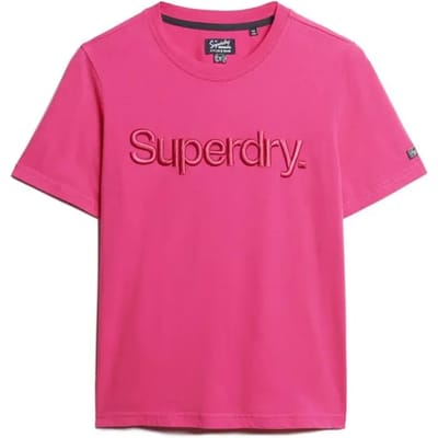 Superdry - Tonal T-shirt met geborduurd logo - Dames - T-shirts