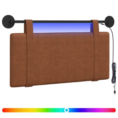 vidaXL - Hangend - hoofdbord - Bruin - Antiek - PU