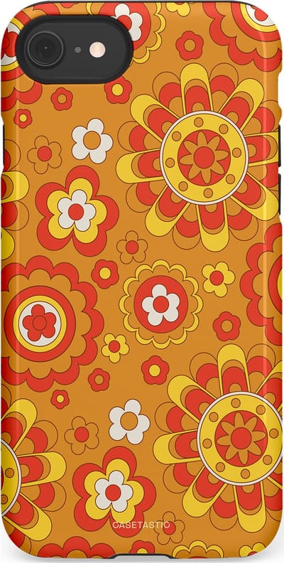 Casetastic Hoesje Geschikt voor Apple iPhone 7/8/SE - Stijlvolle Beschermende Duo-layer Case - Retro droom