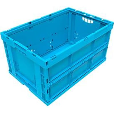 Euronorm bak 643-66, zonder deksel, 60 l, blauw