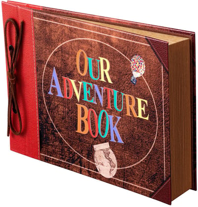 Our Adventure Book Reisdagboek - Fotoboek - Gastenboek - 20x22cm - Inclusief accessoires - Retro