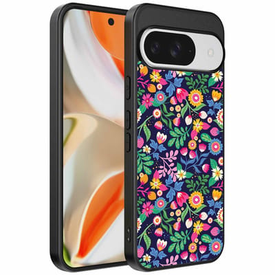Geschikt voor Google Pixel 9 Pro XL Telefoonhoesje met bloemen opdruk - TPU backcover case flower design - Smartphonica geschikt voor Google Pixel 9 Pro XL