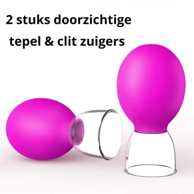 Tepel & Clitoris Zuiger Set – Sex Toys voor Vrouwen – Tepel- en Clitoris Stimulator - Tepelzuigers Ø 2 cm – Nipple & Clit Suction Toy