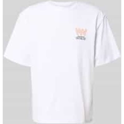 T-shirt met labelprint, model 'Gary'