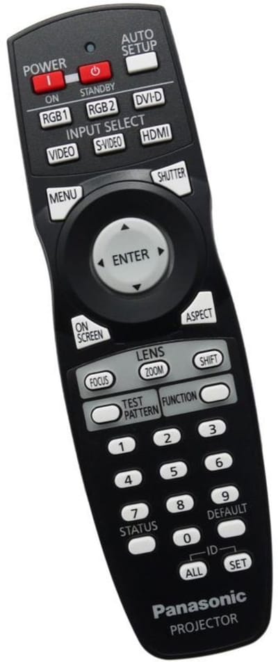 Afstandsbediening geschikt voor de PANASONIC PT-DW640ES beamer, vervangt N2QAYB000784