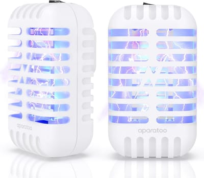 Namajunas - Muggenlamp stopcontact - Elektrische insectenverdelger met UV-licht - Muggenstekker - Muggenvanger - Vliegenlamp 2 stuks - Vliegenvanger - Insectenlamp voor binnen en buiten - Insectenbescherming tegen muggen, motten, vliegen en spinnen
