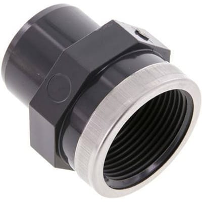 PVC Lijmmof mannelijk 40mm x Binnendraad Rp 1 1/4''
