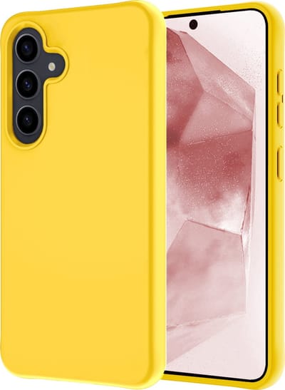 Hoesje - Geschikt voor Samsung Galaxy A55 - Sterk & Shockproof - Hoes Cover - Siliconen Case - Geel
