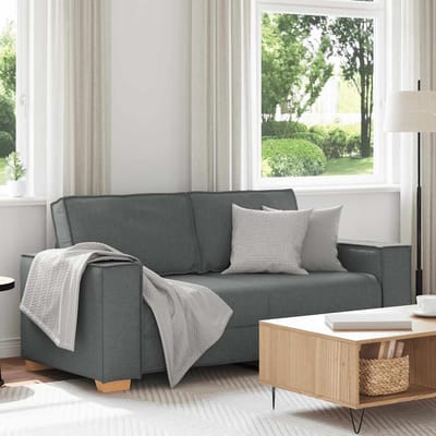 vidaXL - 2-zitsbank - Donkergrijs - 180x78x84 - cm - Stof
