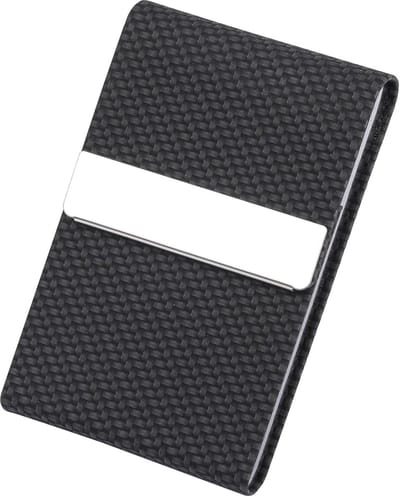 Slanke RFID-Blokkerende Kaarthouder van PU-Leer en RVS met Magnetische Sluiting
