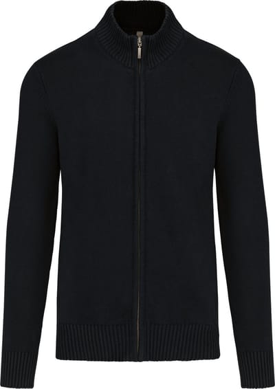 Kariban Heren cardigan met rits K971 - Black - S