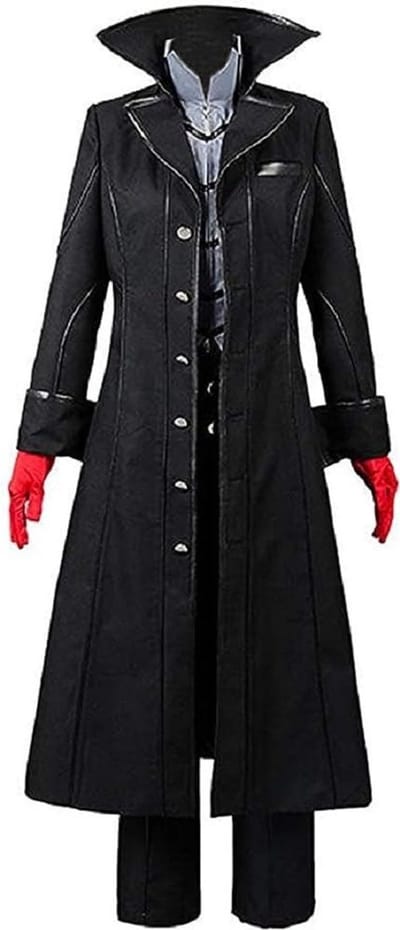 Inovra- Cosplay Kostuum Set - Akira Kurusu - Heren - Halloween/Carnaval - Inclusief Jas/Handschoenen/Broek - Uniform Stof - Geschikt voor Feest - Verkleedkostuum