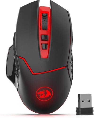 StayPowered Draadloze Gaming Muis - Verbeter Jouw Game-ervaring - 4000 DPI - 2,4 GHz Verbinding - 5 DPI Niveaus - 7 Macrotoetsen - Rode LED-verlichting - Pro Software - Compatibel met PC/Mac/Laptop - Zwart - Levering Sneller dan Aangegeven!