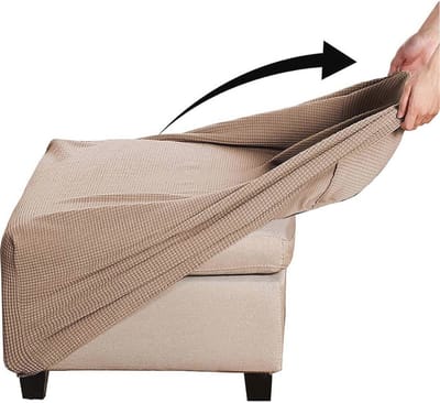 Rekbare Poef Hoes 50x50cm - Bescherming voor je Voetenbank, Wasbaar en Antislip