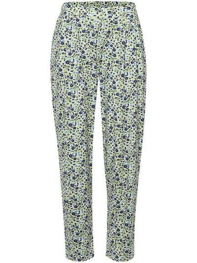 Enkellange bandplooibroek Karla Van Green Cotton wit