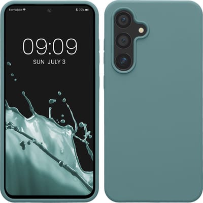 kwmobile telefoonhoesje geschikt voor Samsung Galaxy S24 FE - Hoesje met siliconen coating - Smartphone case in Arctische nacht