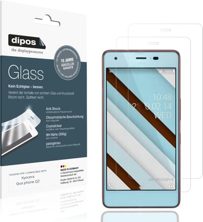 dipos – 2x Pantserfolie geschikt voor Kyocera Qua phone QZ | 9H Screenprotector