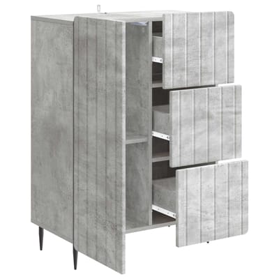 vidaXL - Dressoir - Betongrijs - 66 - x - 34,5 - x - 91,5 - cm - Bewerkt - hout