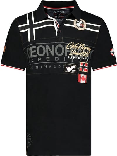 Geographical Norway Heren Polo Katoen Karadock Zwart - XL
